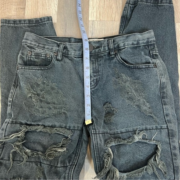 ❄️ ONE Teaspoon Fox Black Distressed Awesome Baggies Jean - Picture 6 of 10